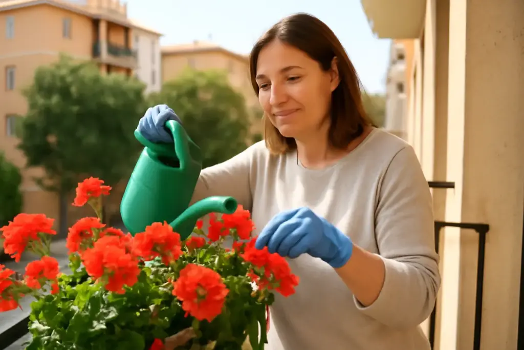 Gerani in balcone sempre fioriti: le abitudini che pochi mettono in pratica