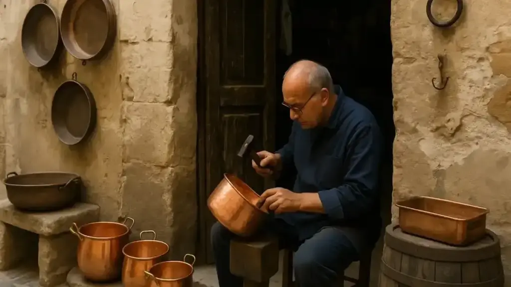 Botteghe del rame: quali oggetti tradizionali aiutano a capire un mestiere che cambiava da territorio a territorio
